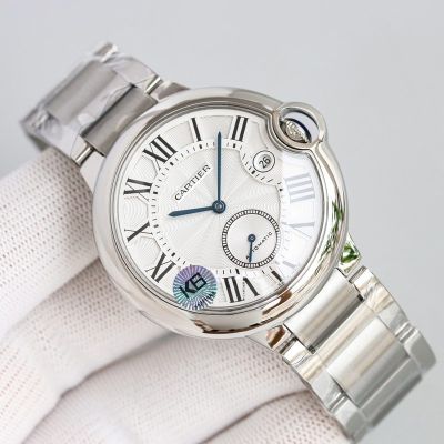 Cartier Ballon Bleu de 42mm Sapphire Glass Automatic Mechanical Movement Smooth/Diamond Bezel Men Watch